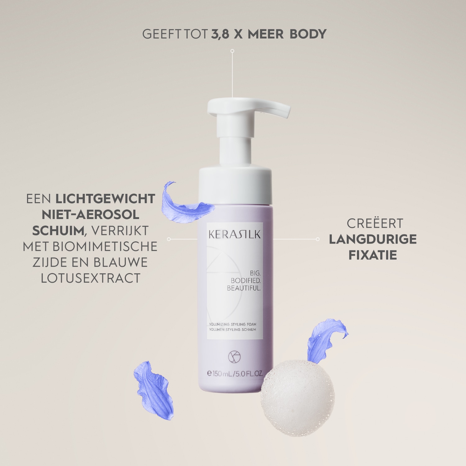 Mousse de păr KERASILK Volume - 150 ml