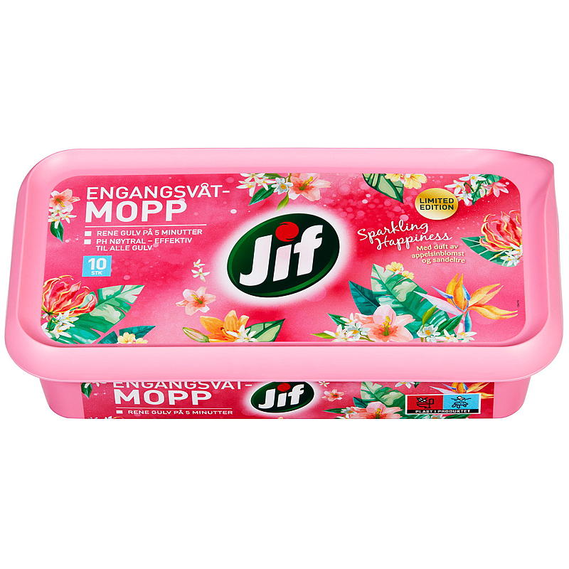 Confezione da 10 mop usa e getta Jif, Jif Sparkling Happiness