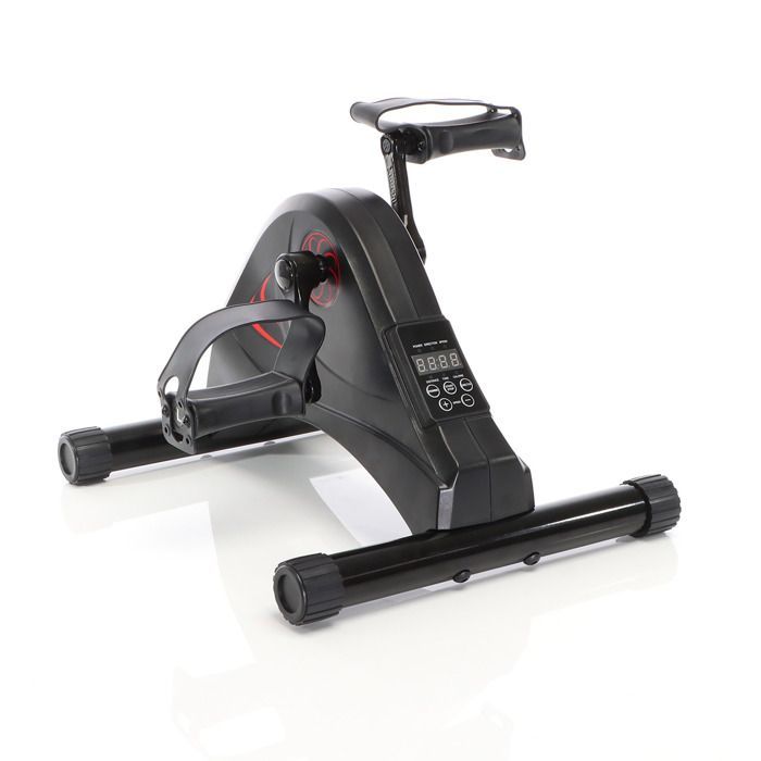 LUXTRI Petit home-trainer électrique - 80 W - 390 x 350 x 326 mm - Capacité de charge max. 120 kg - avec Pédales Écran d'affichage -