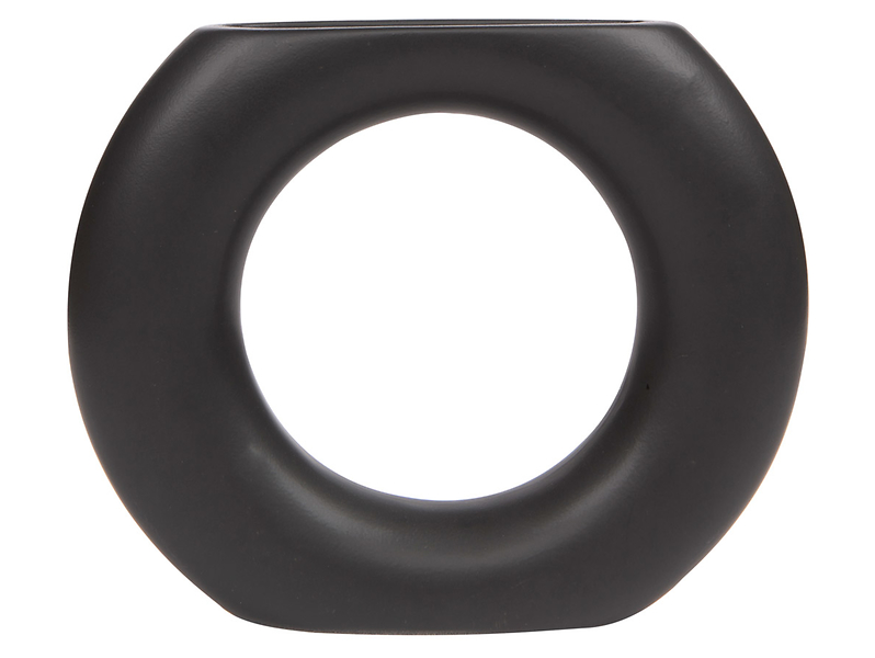 Wazon ceramiczny 16 cm czarny mat