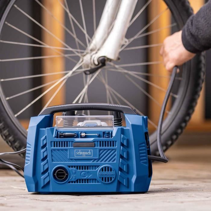 Airforce 6 cordless compressor - max pressure 10.3 bar - 6 accessories included - SCHEPPACH 20V IXES - without battery or charger