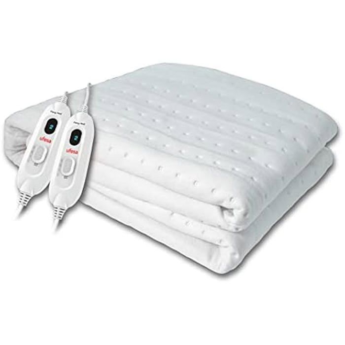 UFESA Flexy Heat CME Comfort elektrische verwarmde matrastopper voor 2 personen, 150x130cm, 2x60W, omkeerbaar, 3 temperatuurstanden
