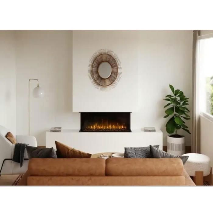 ARTE OPEN HAARD - 152 cm 3D Inbouw elektrische open haard met LED-vlameffect, programmeerbare verwarming en afstandsbediening