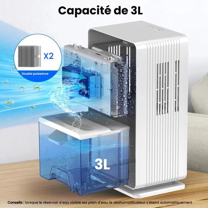 Dehumidifier - FIMEI - YP2118 - 3L Tank - 7 Color Lighting - Silent Sleep Mode