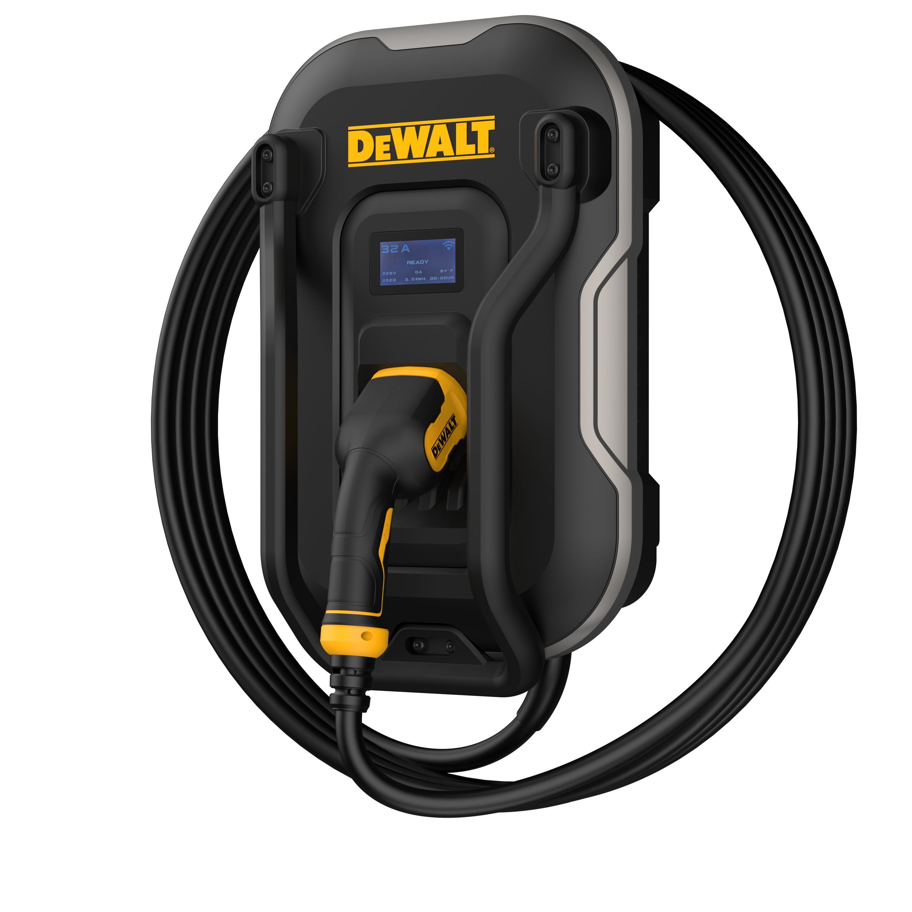 Wandgemonteerd laadstation voor elektrische voertuigen - DEWALT - 7,4 kW - Type 2 - 5 m - 32 A - 380 V AC