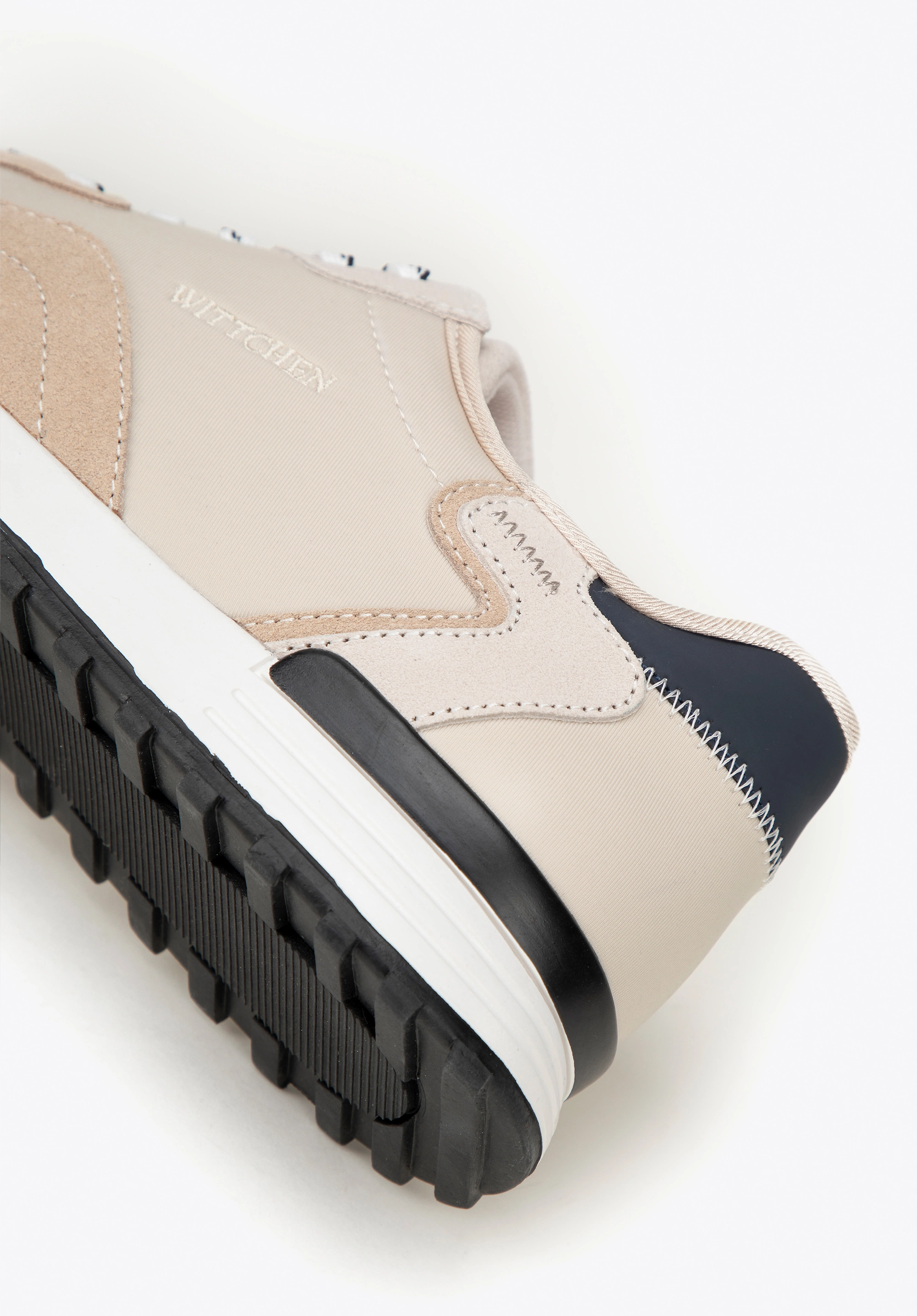 Męskie sneakersy ze skóry zamszowej beżowe