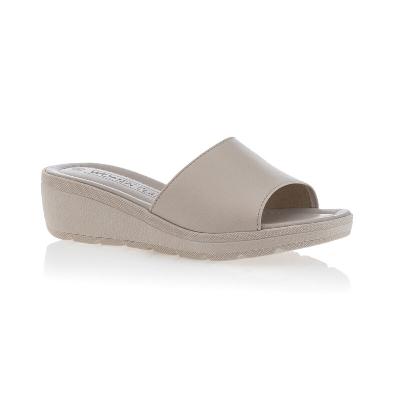 Zuecos/mules beige para mujer