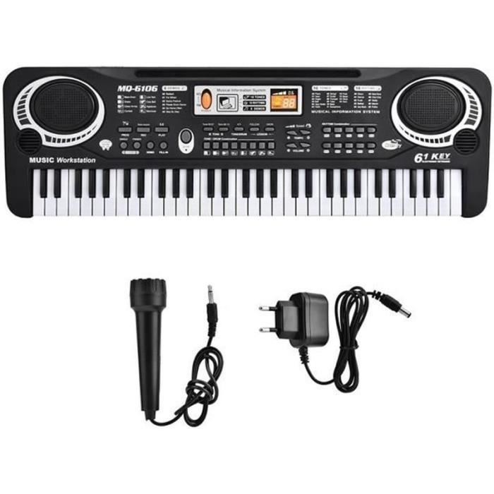 Piano électrique 61 touches numériques clavier numérique piano instruments de musique enfants jouet avec microphone EU plug-DUO