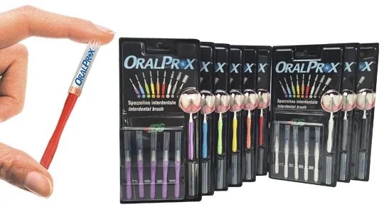 ORALPROX Oralprox 7 interdentale borstel, grijs, 6 stuks