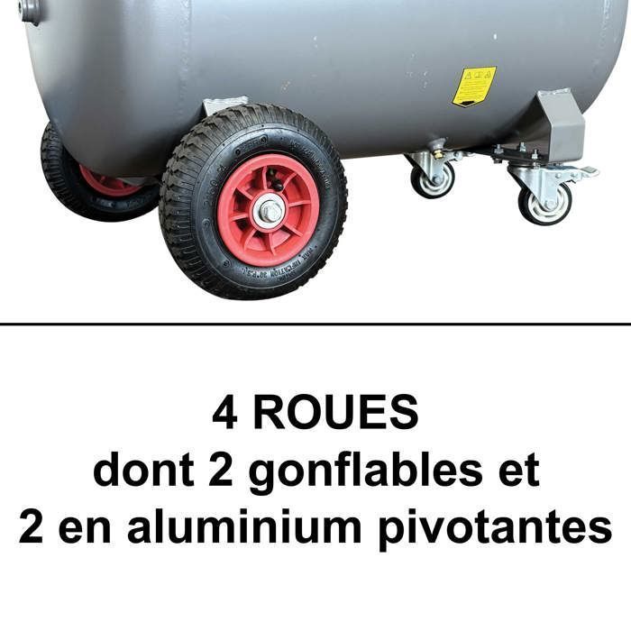 Compresor de aire horizontal silencioso de 100 litros y 4 HP
