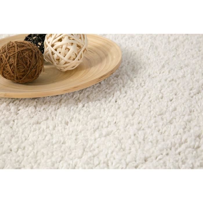 Tapis - VIMODA - Prime Shaggy - 100x200 cm - Crème - Style Contemporain