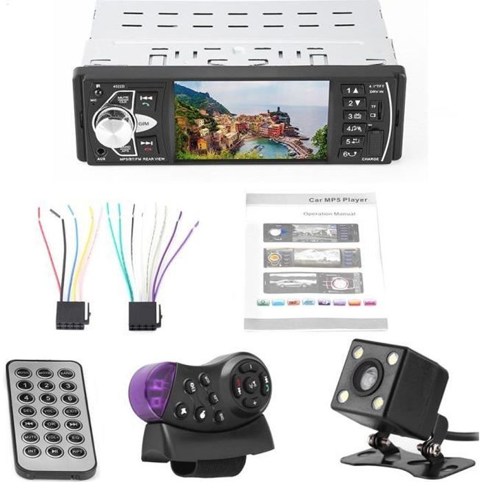 4.1 inch HD Stereo Car Radio with Bluetooth Hands-Free Calling and MP5 Player