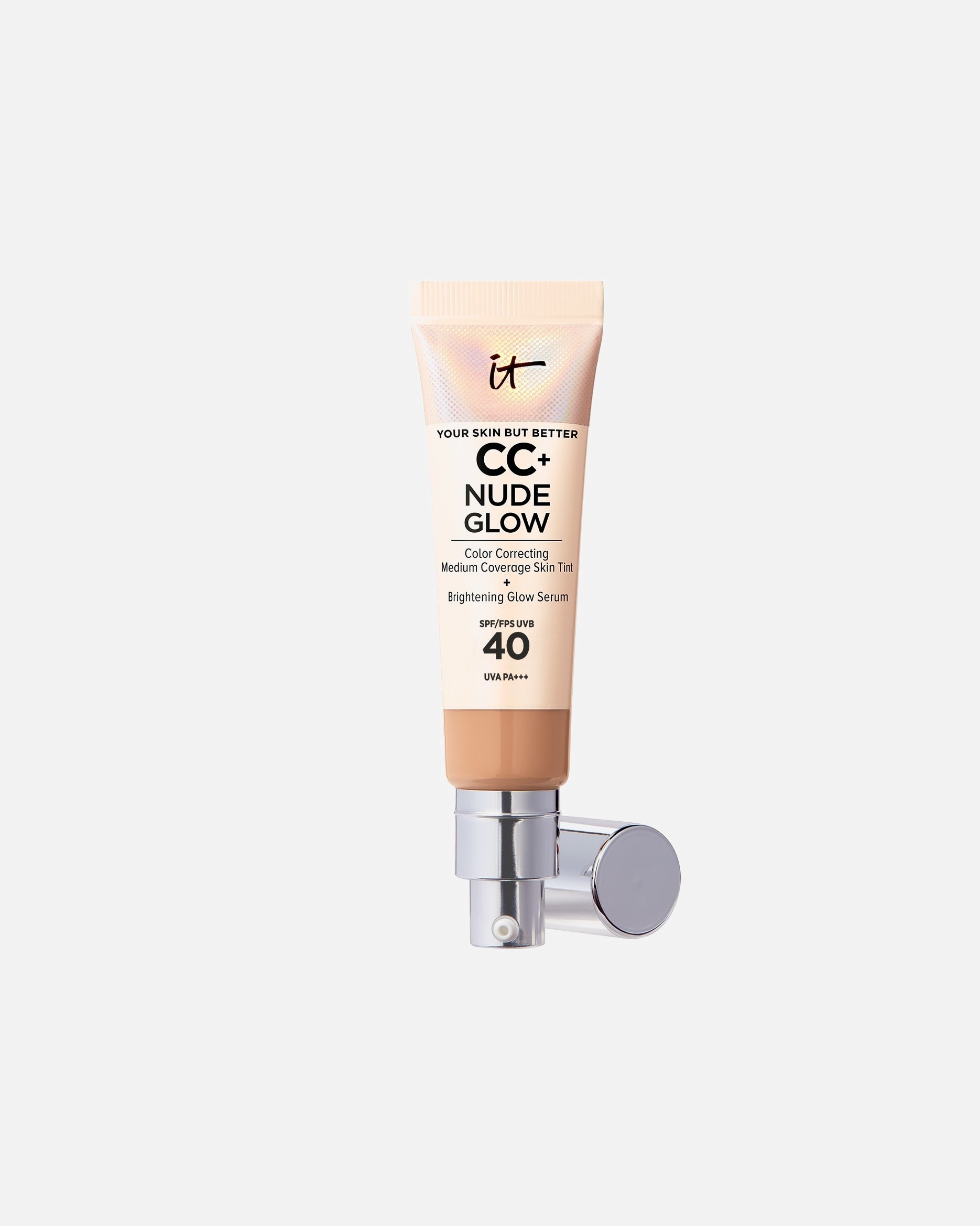IT Cosmetics CC krēms Your Skin But Better CC+ Nude Glow vidēja pārklājuma, tonēta āda + mirdzošs serums SPF 40 - 32 ml