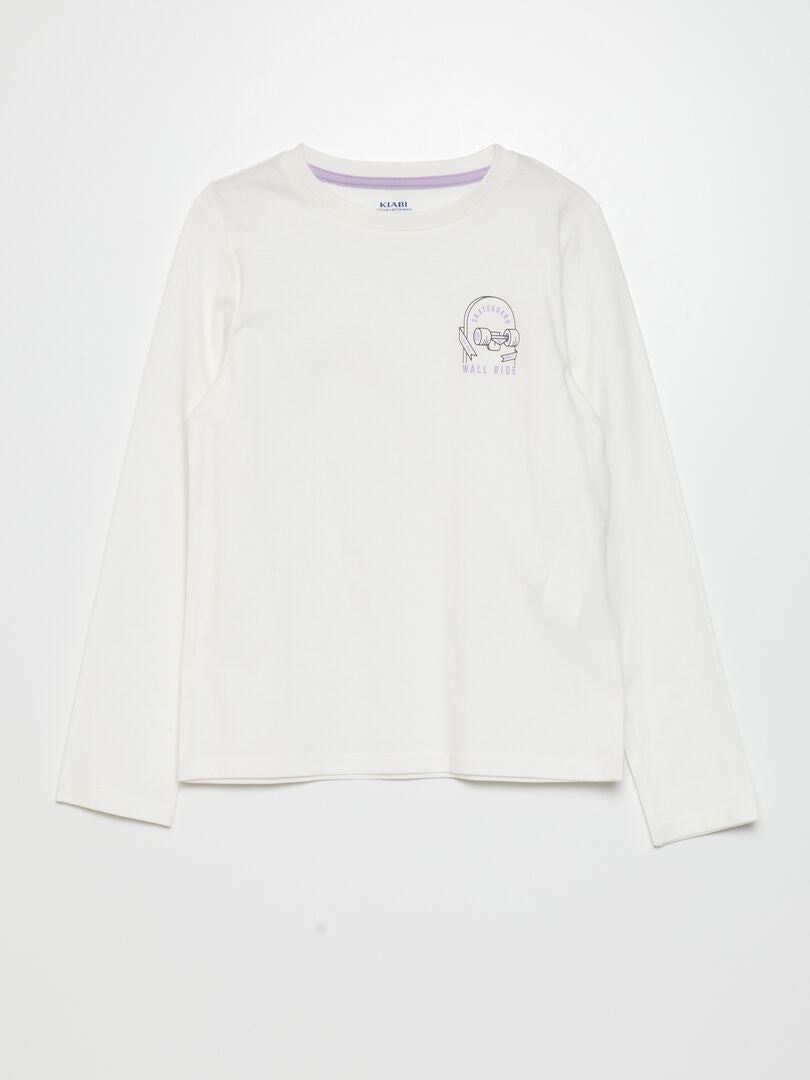 Conjunto de 3 camisetas de manga comprida em malha - ROXA