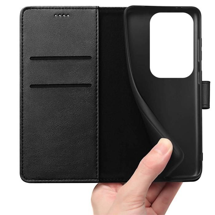 Fodral - PHONILLICO - Xiaomi Redmi 15 - Svart Plånbok - Magnetstängning - Kortfack