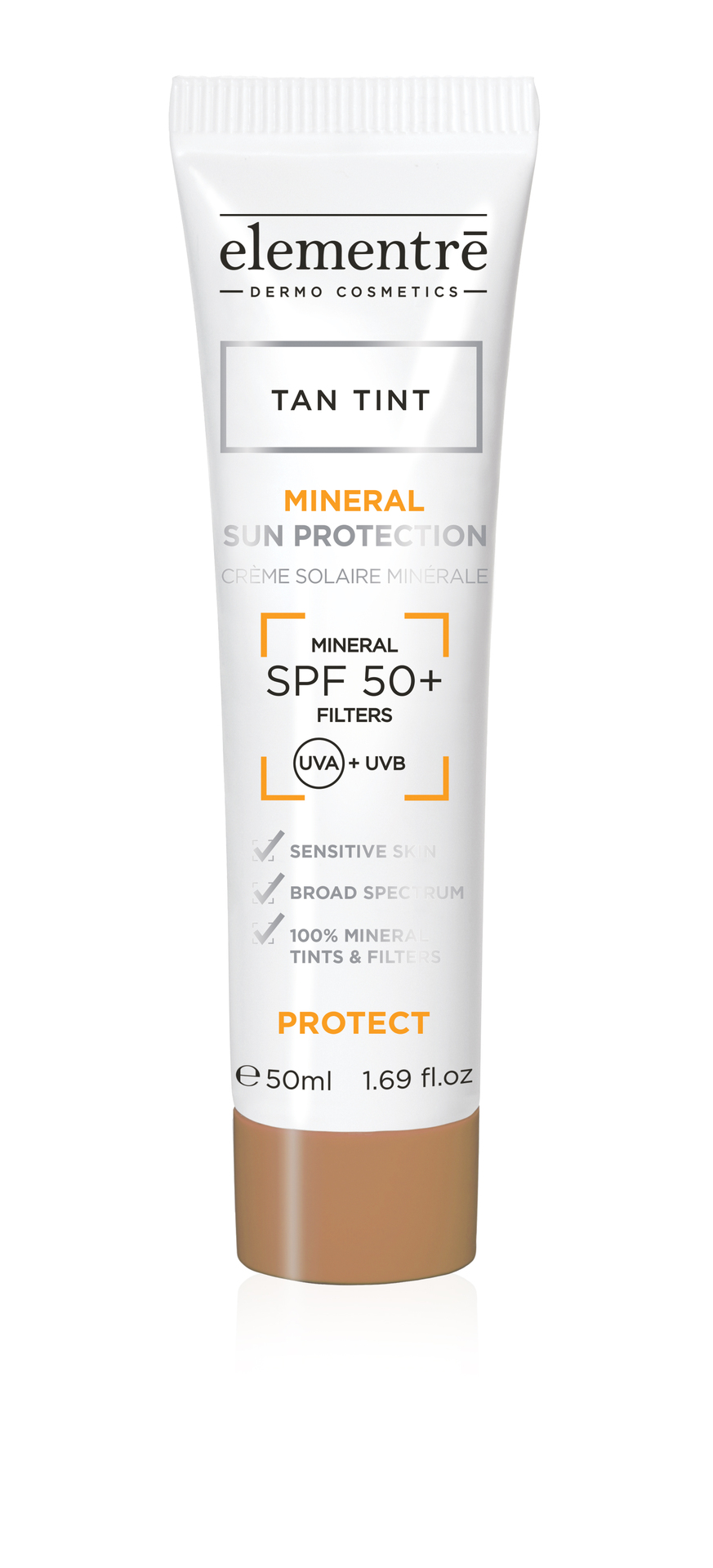 Protecție solară minerală SPF50+ Bronz 50 ml - elementrē