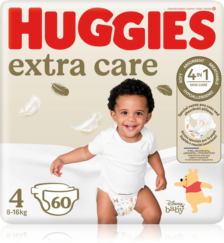 Fraldas descartáveis Huggies Extra Care tamanho 4