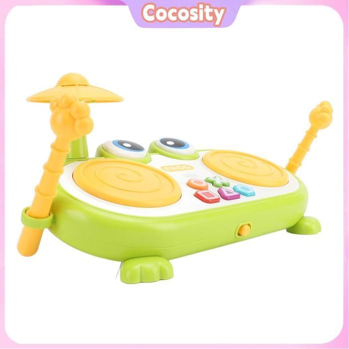 Tambor de juguete Cocosity para bebés, instrumento musical para niños, batería para juegos de rompecabezas.