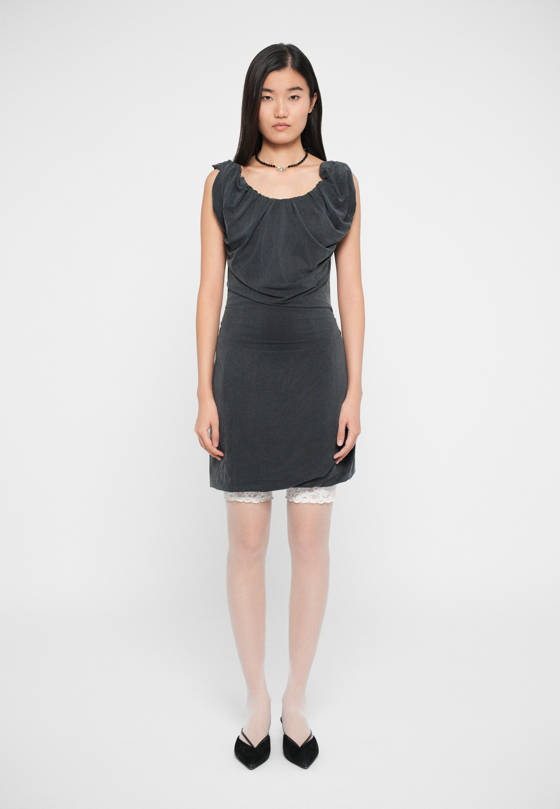 Vivienne Westwood MINI GINNIE AMBER JURK - Jersey jurk - zwart