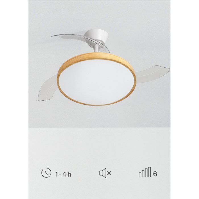 Ventilatore da soffitto - Create - WIND CLEAR STUDIO - Silenzioso - Pale retrattili - LED
