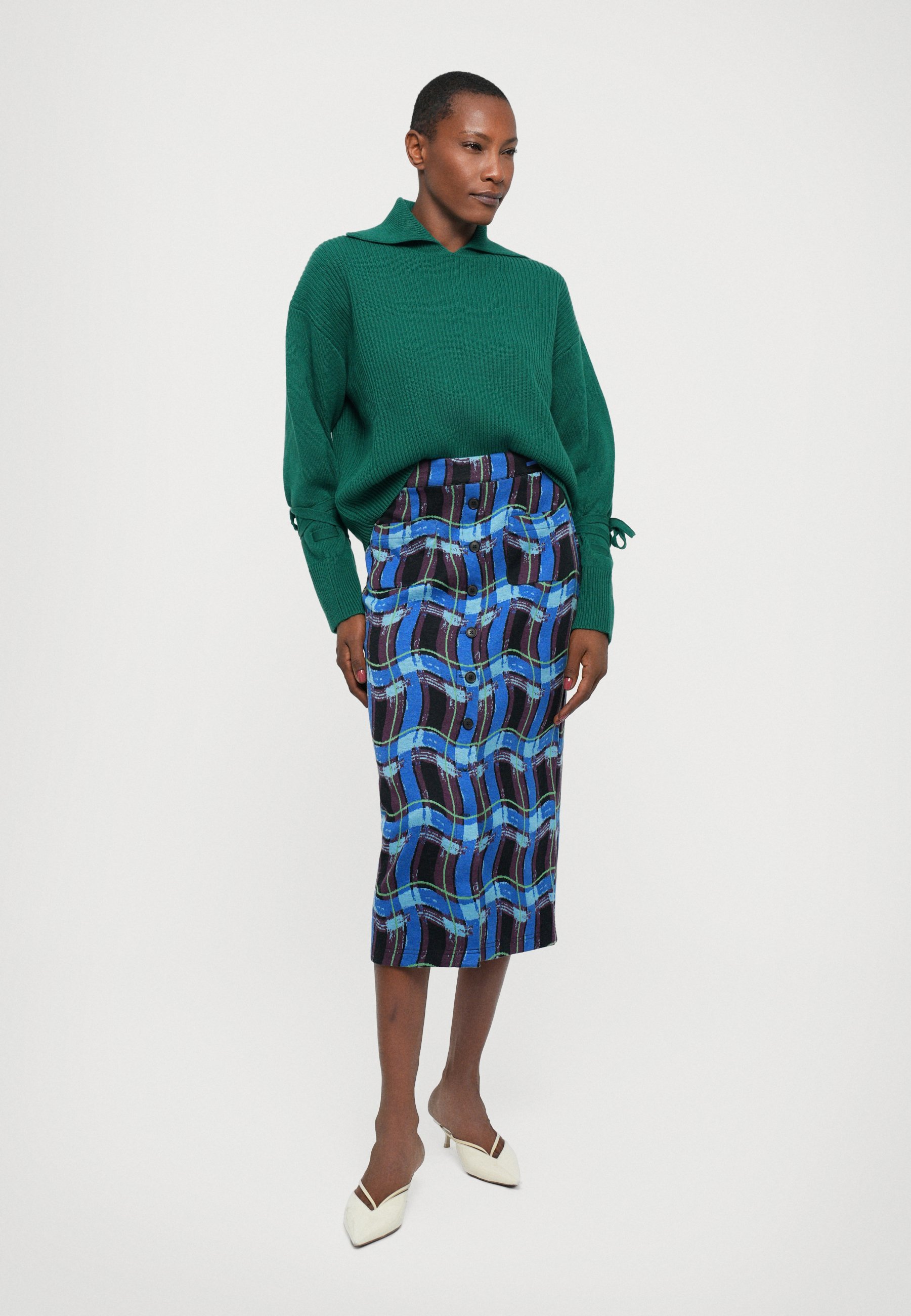 Diane von Furstenberg NATALIE MAXI ROK - Kokerrok - blauw