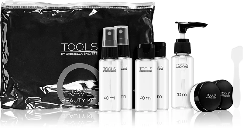 Cestovná sada na kozmetiku Gabriella Salvete Tools Travel Beauty Kit s cestovnými nádobami a puzdrom