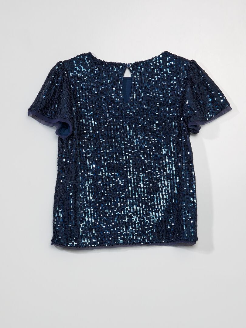 Camisa de lantejoulas - AZUL