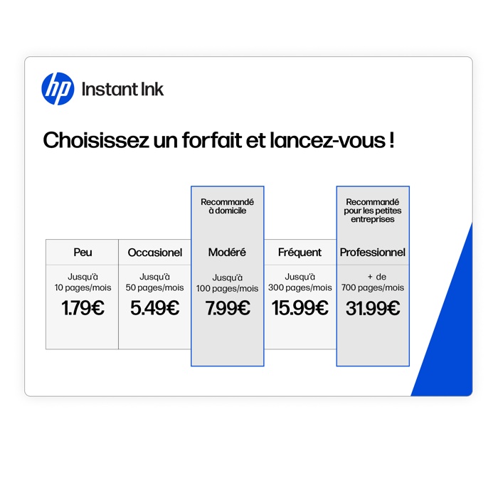 HP Instant Ink Prepaid-Karte – Abonnement für die Lieferung von Original HP Tintenpatronen