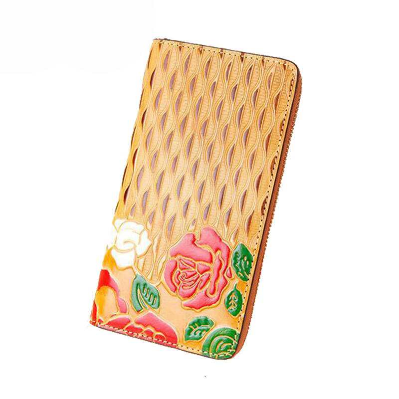 Portefeuille femme en cuir véritable, porte-cartes, pochette longue, sac à main, porte-monnaie de luxe avec fermeture éclair