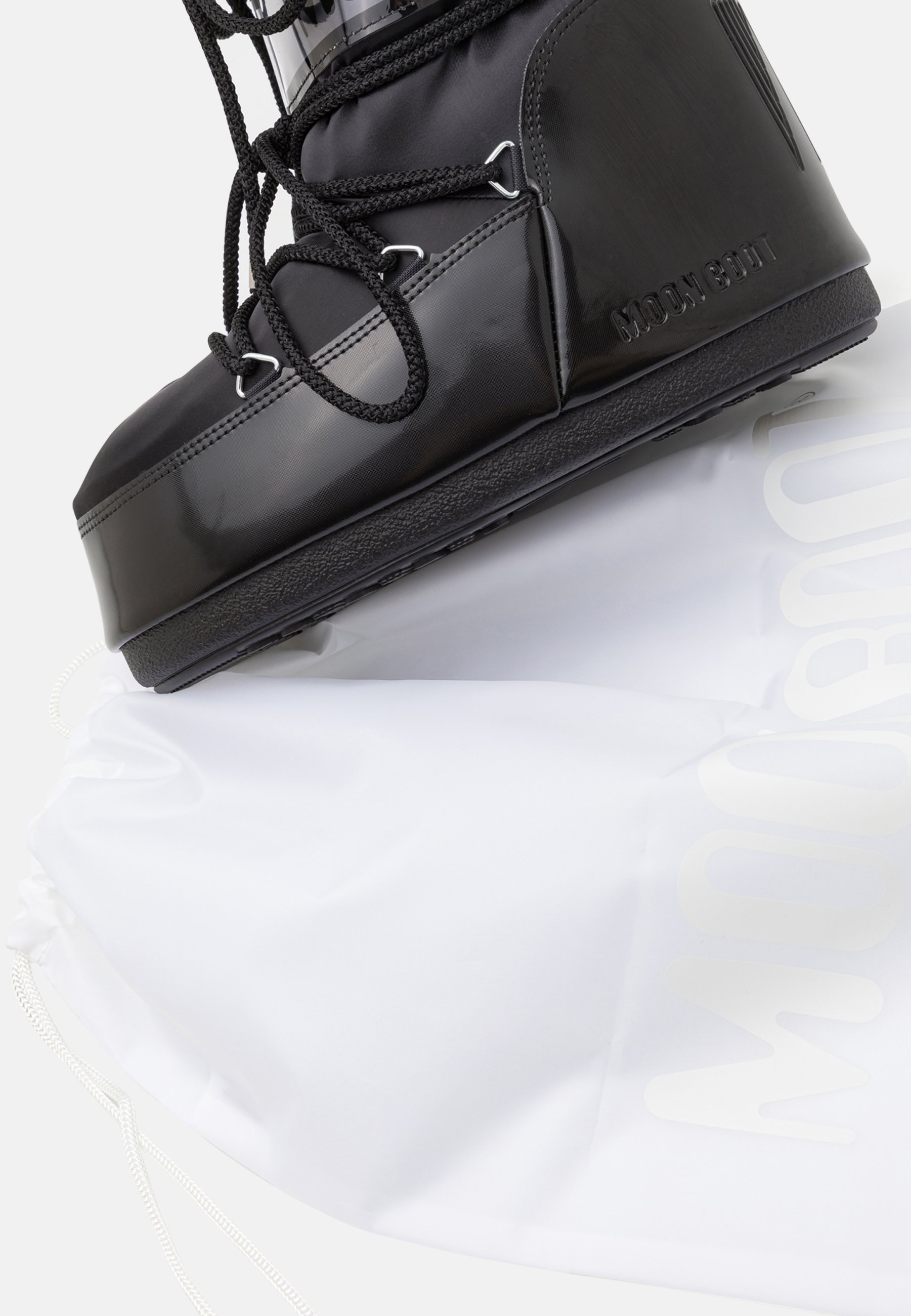 Moon Boot ICON LOW GLANCE UNISEX - Enkellaarsjes met vetersluiting - zwart