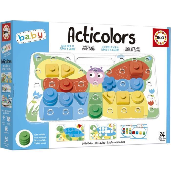Articolors - Educational Game - EDUCA - Stacking of colored tokens and geometric shapes - Ages 2+