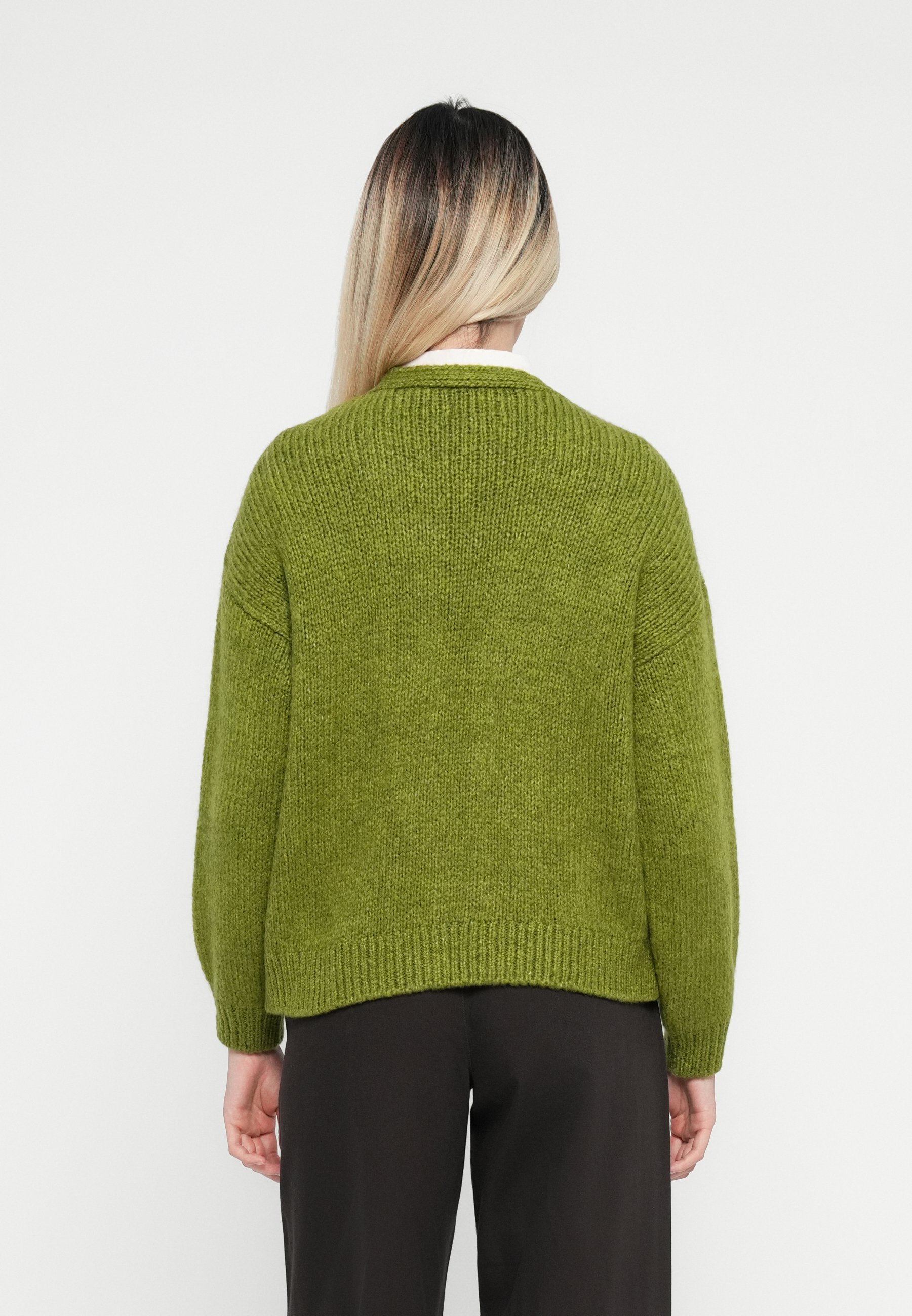 JDY JDYDINEA CARDIGAN SOLID - Cardigan - fern