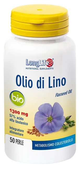 LONG LIFE Voedingssupplement met biologische lijnzaadolie. LongLife 50 parels met omega-3-vetzuren.