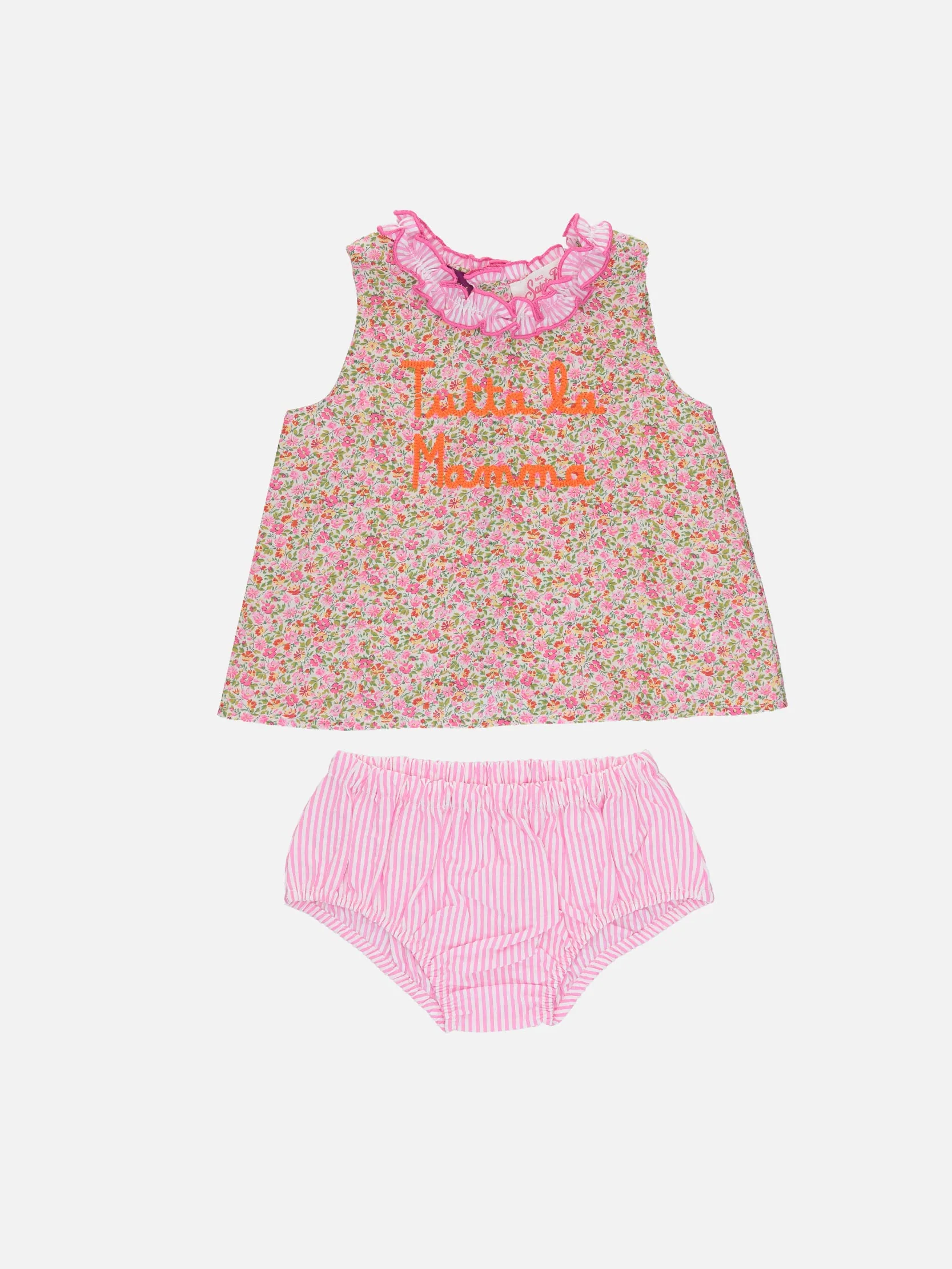 Hanna Rose Baby Girl's Abbie katoenen jurk met topje en shortje | RE