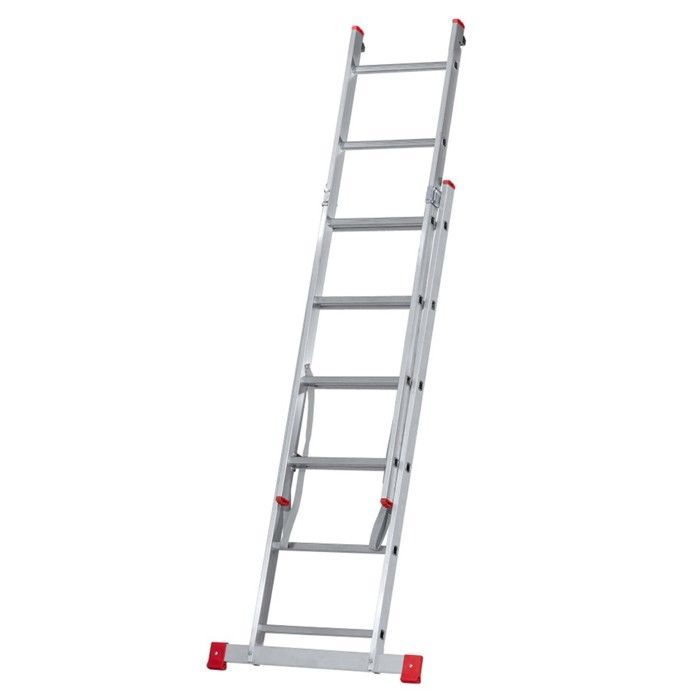 Opklapbare ladder - MY DESIGN FURNITURE - 2 delen - Lichtgewicht aluminium - 6 treden - Draagvermogen 150 kg