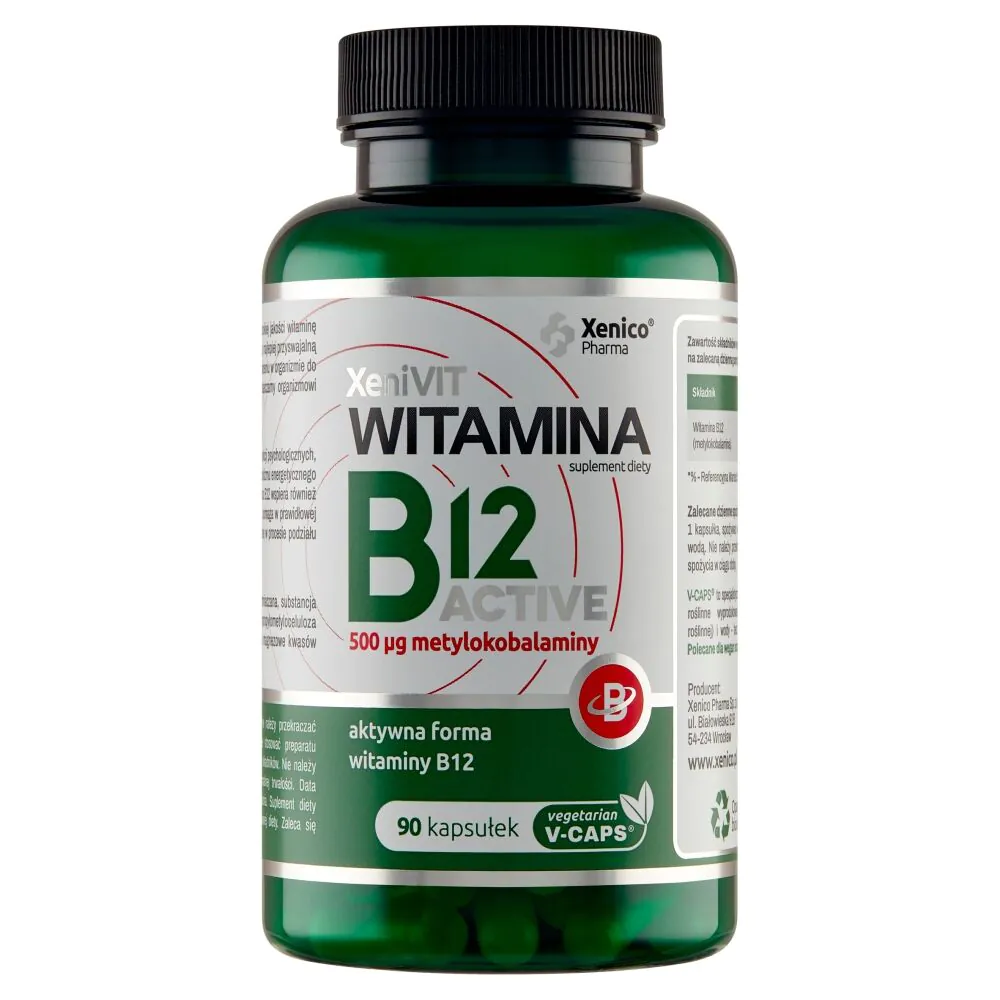 Xenico Witamina B12 Active Methylocobalamin 500mcg 90 Kapsułek
