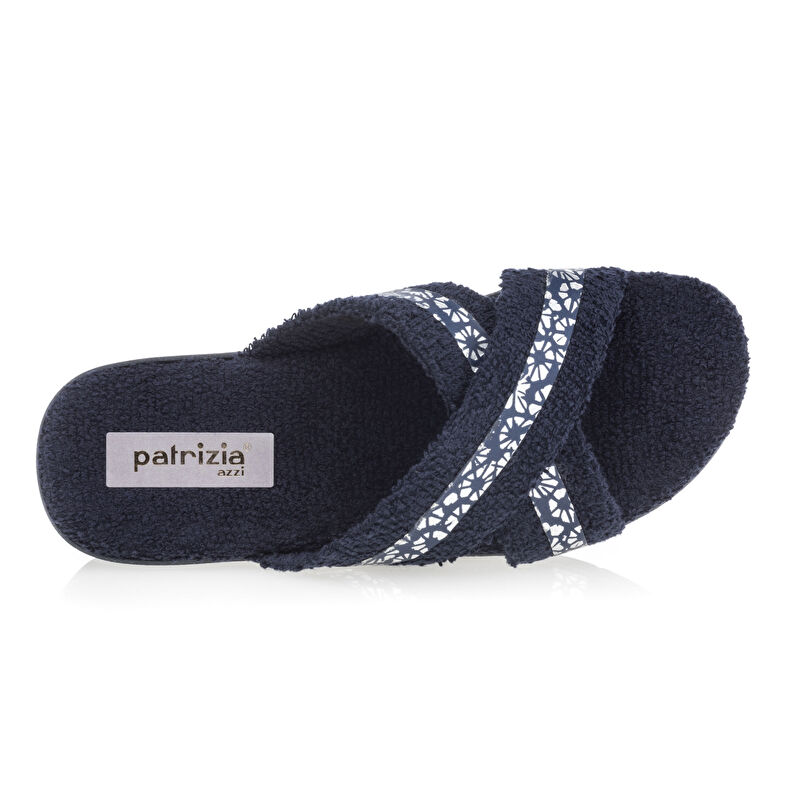 Blaue Damenpantoffeln
