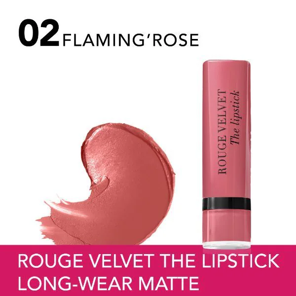 Bourjois Rouge Velvet The Lipstick 02 Lángoló Rózsa
