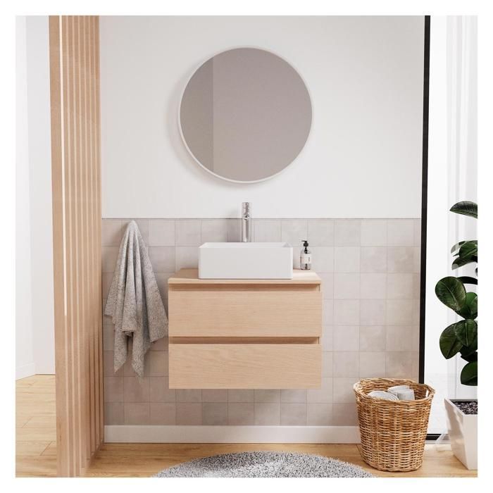 SORRENTO 60cm single vanity unit set + basin + tap + mirror