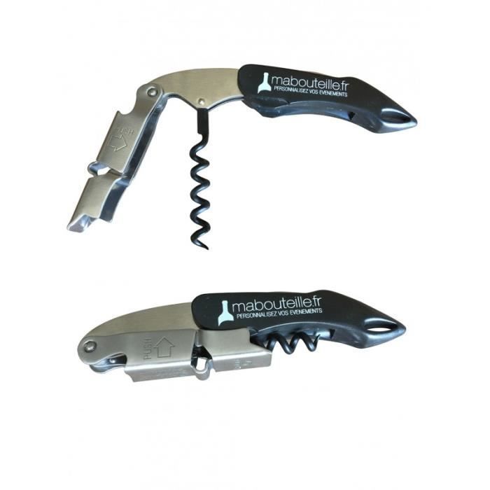 Tire bouchon original Mabouteille® - Tire bouchon Champagne/Vin personnalisable avec prenom, logo, message… [ Accessoire vin ]