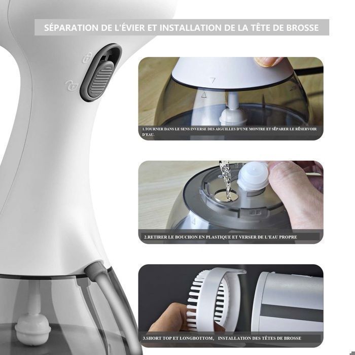 Défroisseur Vapeur à Main, Défroisseur Vapeur Vertical 1500W 300ML 130 Degré pour Vêtement Voyage Maison, Chauffage rapide, Blanc