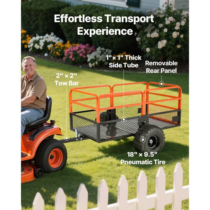Remolque basculante DUOKU TC4288 - Acero - 793 L - Neumáticos de 45,72 cm