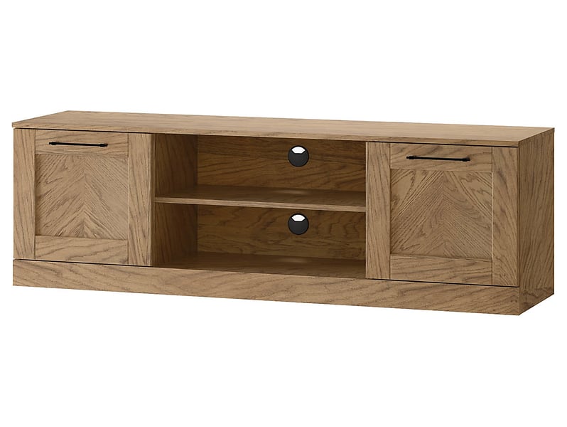 Szafka RTV Cozy25 160 cm z 2 drzwiami i półkami dąb rustical olejowany
