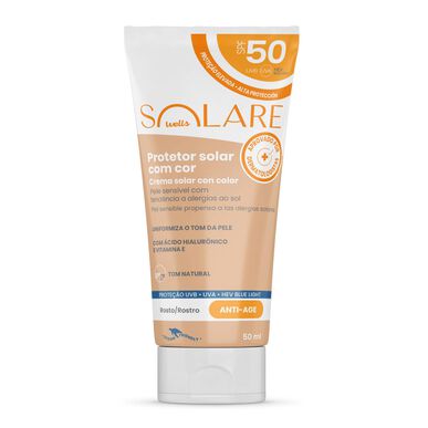 Solare Wells kasvojen aurinkosuoja CC-voide ikääntymistä vastaan 50ml