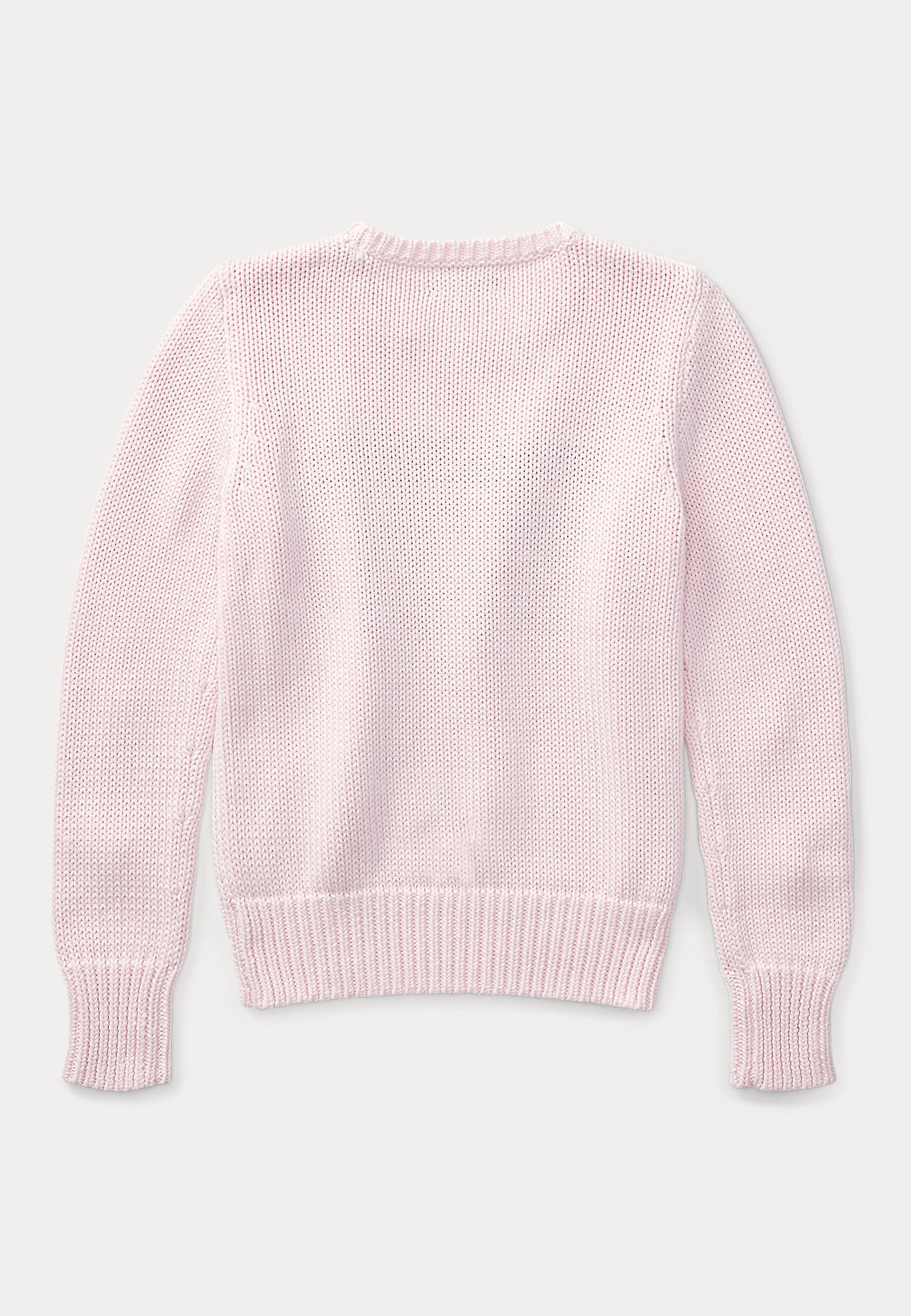 Pull Polo Ralph Lauren FLAG en coton à col rond - Pull - rose acacia