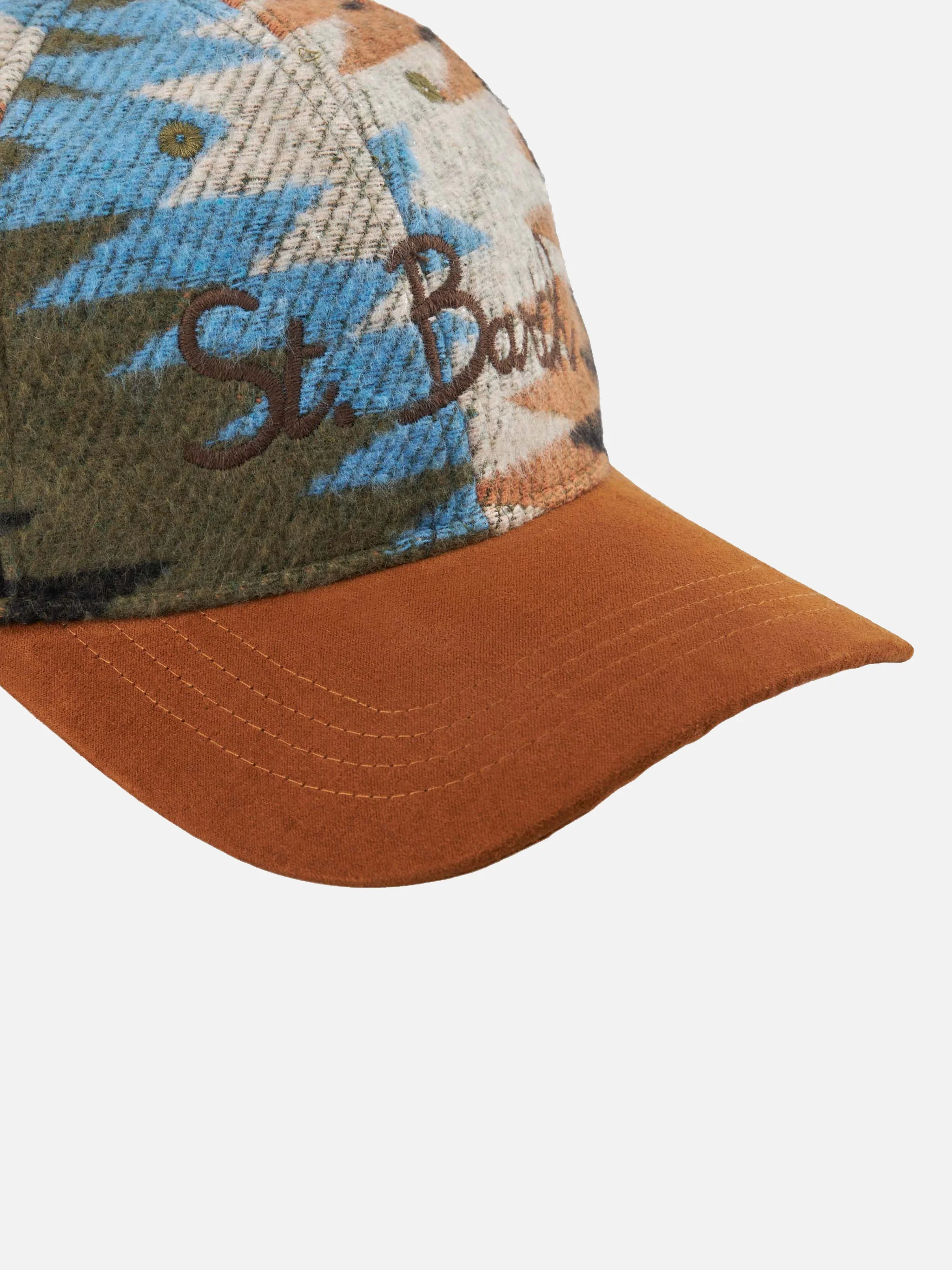 St. Barth geborduurde corduroy baseballpet