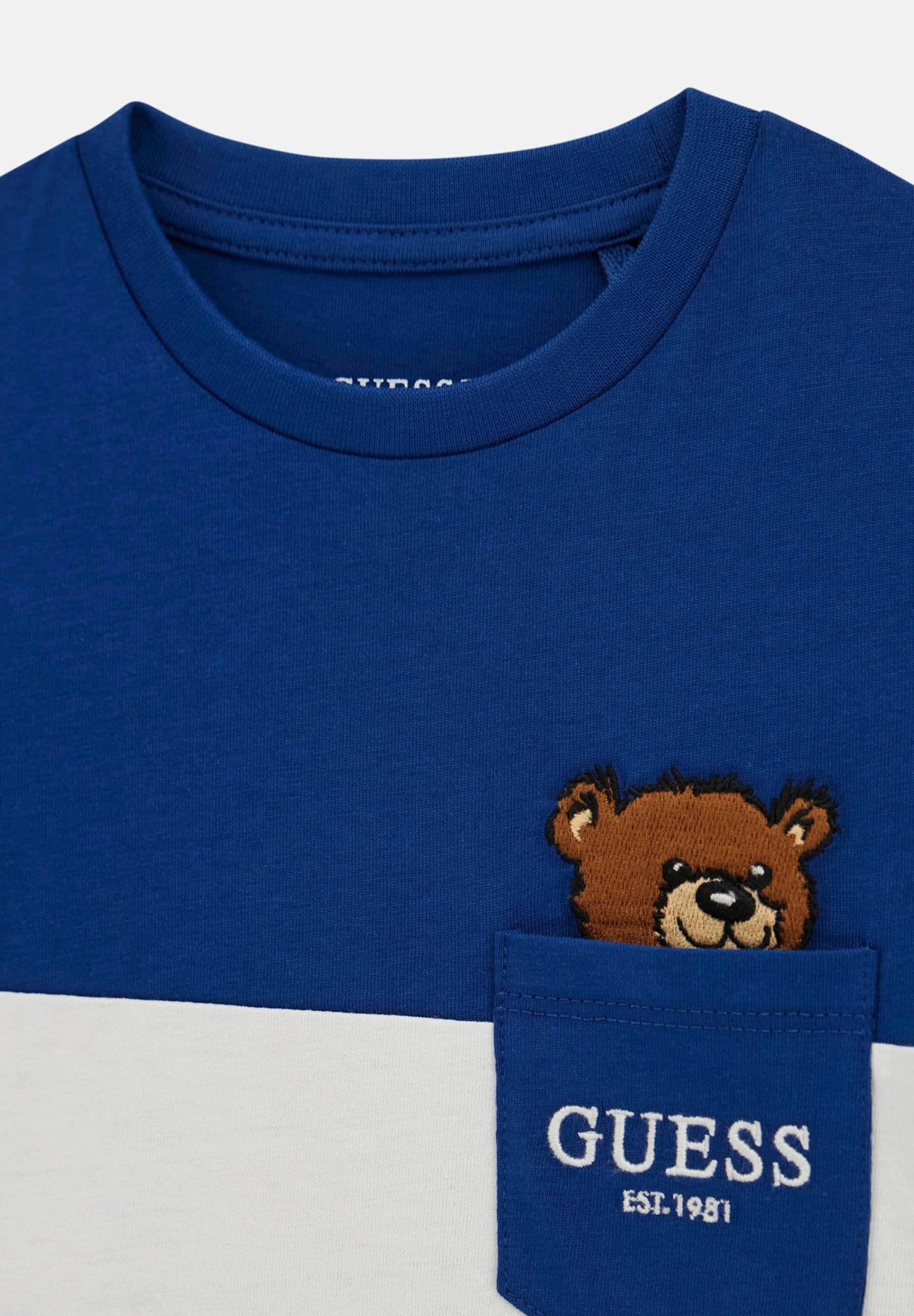 T-shirt Guess Print - blu