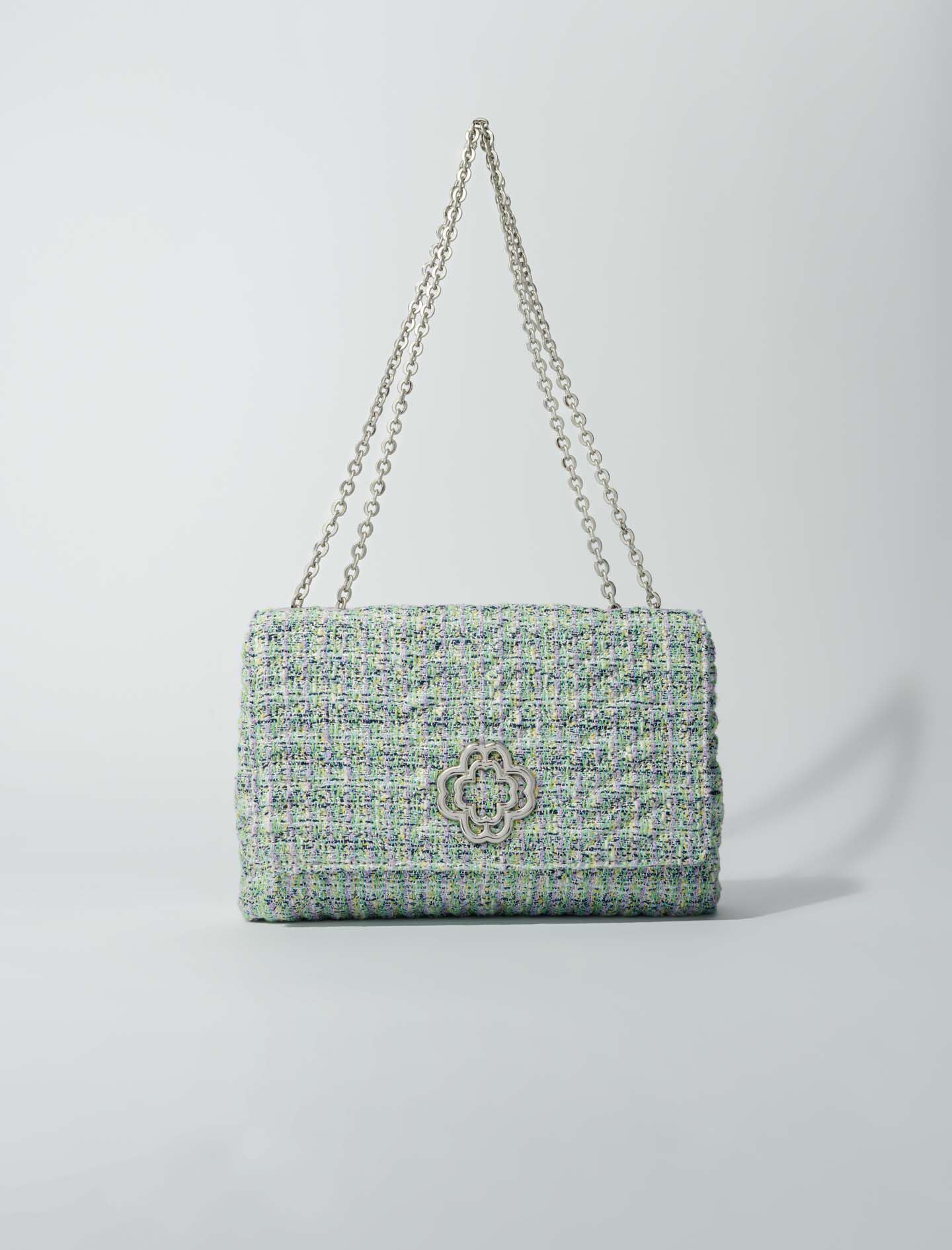 Clover Tweed Chain Bag - Multicolor