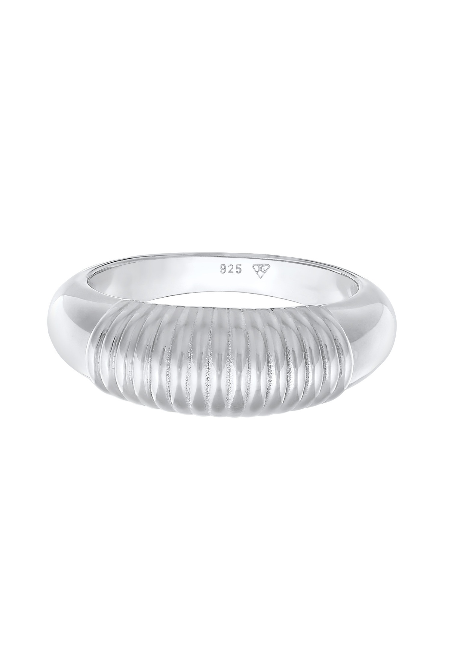 Elli PREMIUM Elli PREMIUM Bague Femmes Côtelé Design Chunky en argent sterling 925 rhodié