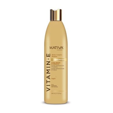 Kativa Vitamin E Ultra Repair & Strength Shampoo, Tehokkaasti korjaava ja vahvistava shampoo, 355 ml